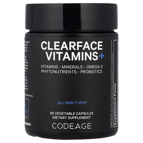 Codeage, Vitaminas y más para favorecer la limpieza del rostro, 90 cápsulas vegetales