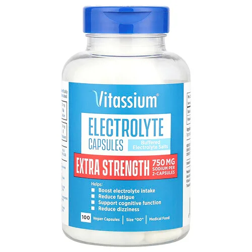 Vitassium, Cápsulas de electrolitos, Tamaño “00”, 100 cápsulas veganas