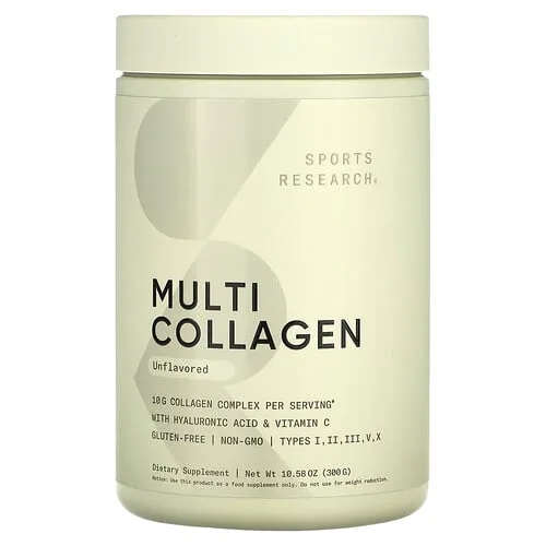 Sports Research, Complejo de múltiples colágenos, Sin sabor, 302 g (10,65 oz)