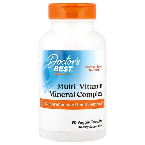 Doctor's Best, Complejo multivitamínico y multimineral, 90 cápsulas vegetales