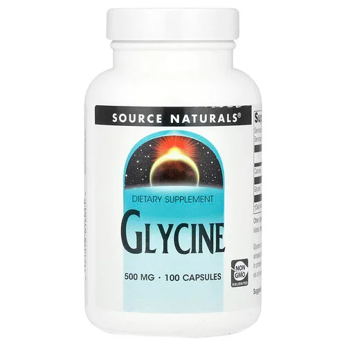 Source Naturals, Glicina, 500 mg, 100 cápsulas