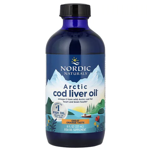 Nordic Naturals, Arctic Cod Liver Oil™, Aceite de hígado de bacalao ártico, Naranja, 1060 mg, 237 ml (8 oz. líq.)