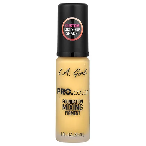 L.A. Girl, Pigmento para mezclar la base PRO.Color, Amarillo GLM712, 30 ml (1 oz. líq.)