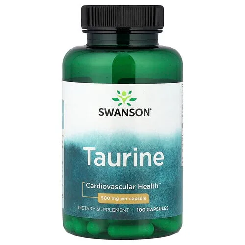 Swanson Vitamins, Taurina, 500 mg, 100 cápsulas