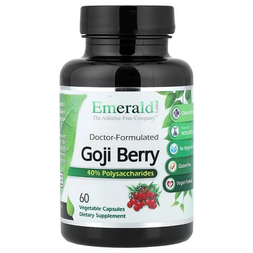 Emerald Laboratories, Bayas de goji, 60 cápsulas vegetales (750 mg por cápsula)