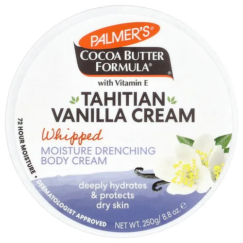 Palmer's, Cocoa Butter Formula® con vitamina E, Crema batida humectante para el cuerpo, Vainilla de Tahití, 250 g (8,8 oz)