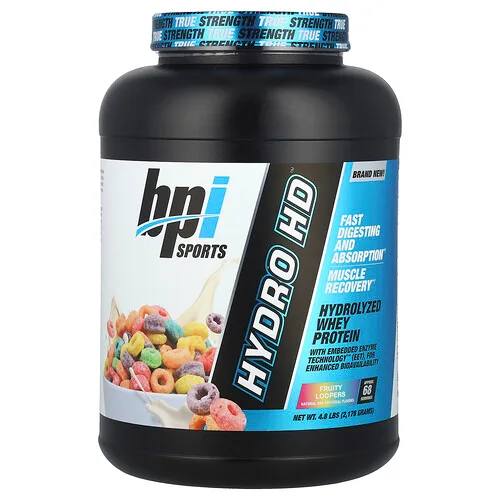 BPI Sports, Hydro HD™, Proteína de suero de leche hidrolizada, Fruity Loopers, 2176 g (4,8 lb)