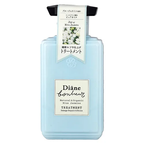 Moist Diane, Tratamiento de reparación de daños y brillo, Jazmín azul`` 500 ml (16,9 oz. Líq.)