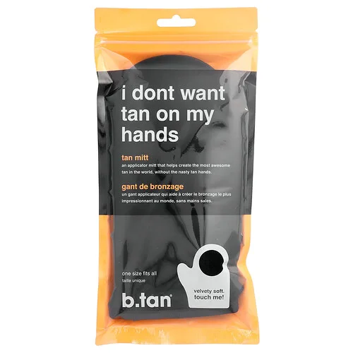 b.tan, No quiero el bronceado en mis manos, Guante de bronceado, Negro`` 1 guante
