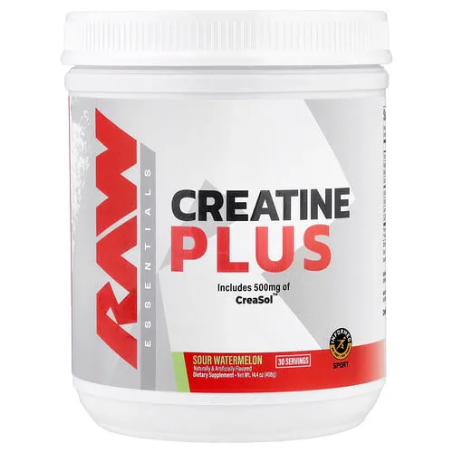 Raw Nutrition, Essentials, Creatina y más, Sandía ácida, 408 g (14,4 oz)