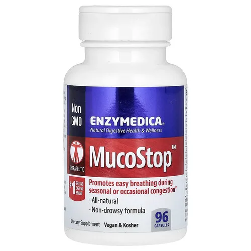 Enzymedica, MucoStop, 96 cápsulas