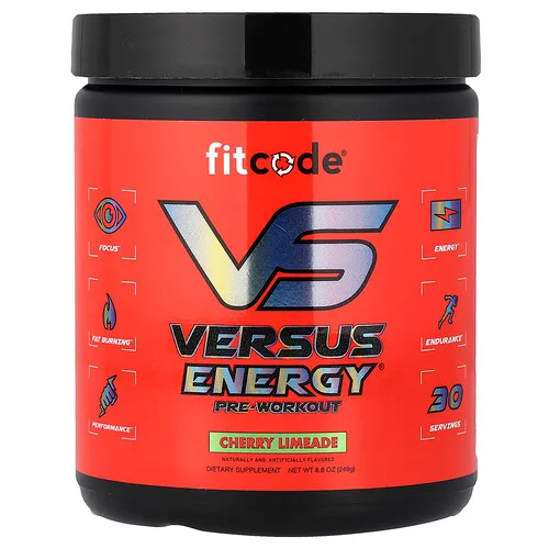fitcode, Versus Energy® Pre-Workout, Limonada de cereza, 249 g (8,8 oz)