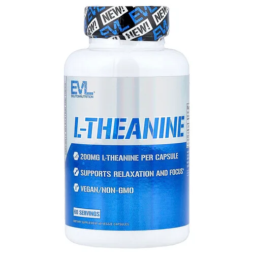 EVLution Nutrition, L-teanina, 200 mg, 60 cápsulas vegetales