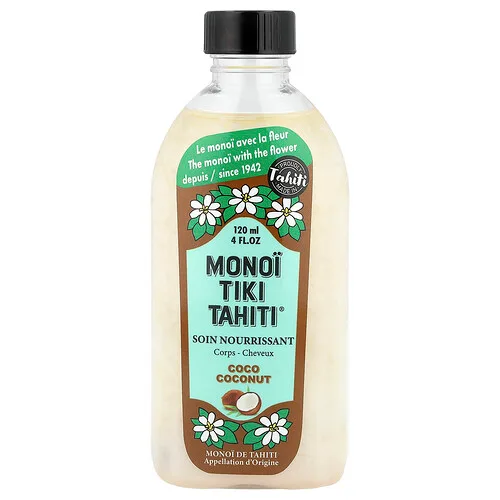 Monoi Tiare Tahiti, Monoi Tiki Tahiti®, Aceite de coco, Coco Coco, 120 ml (4 oz. líq.)