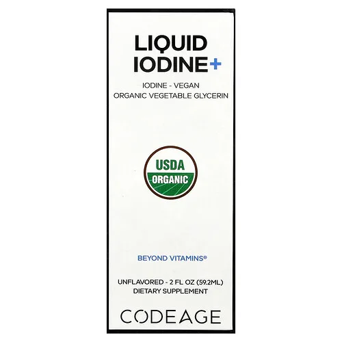 Codeage, Yodo líquido y más, Sin sabor, 59,2 ml (2 oz. líq.)
