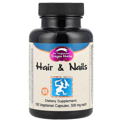 Dragon Herbs, Cabello y uñas, 500 mg, 100 cápsulas vegetales