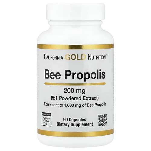California Gold Nutrition, Propóleo de abeja, 1000 mg, 90 cápsulas