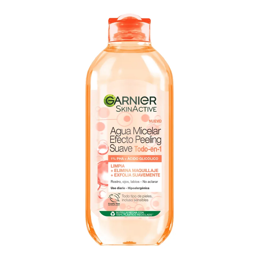 Agua Micelar Efecto Peeling Suave Todo en 1 400 ml
