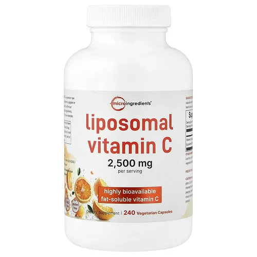 Micro Ingredients, Vitamina C liposomal, 240 cápsulas vegetales (625 mg por cápsula)