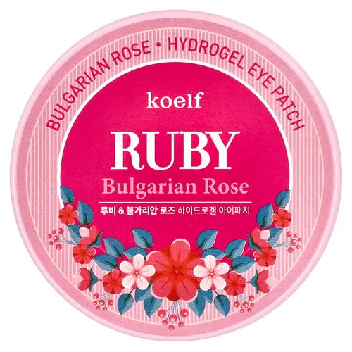 PETITFEE - koelf Ruby & Bulgarian Rose Eye Patch - 60piezas