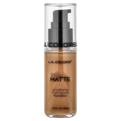 L.A. Colors, Base de maquillaje mate Truly, CLM360 Café, 40 ml (1,35 oz. líq.)
