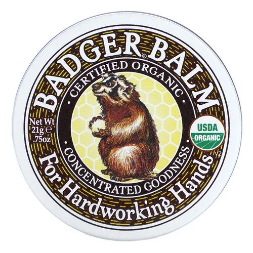 Badger, Bálsamo de tejón orgánico para manos trabajadoras, 21 g (0,75 oz)