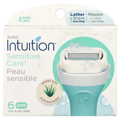 Schick, Intuition®, Sensitive Care, Cartuchos de repuesto, 6 cartuchos