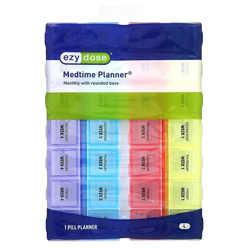 Ezy Dose, Medtime, Agenda mensual con base redondeada, Grande, 1 unidad
