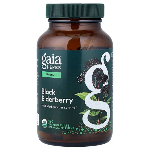 Gaia Herbs, Saúco negro, 120 cápsulas veganas