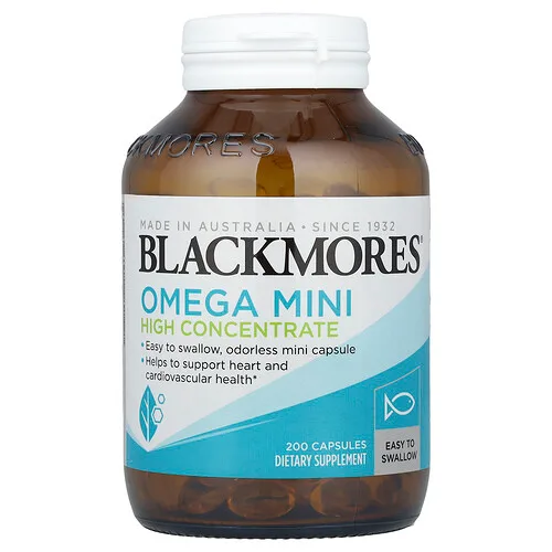 Blackmores, Omega mini, Alta concentración, 200 cápsulas