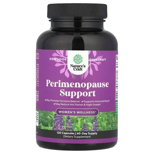 Nature's Craft, Bienestar de la mujer, Refuerzo para la perimenopausia, 120 cápsulas