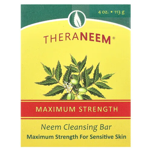 Organix South, TheraNeem®, Barra de limpieza de nim, Máxima concentración, Para pieles sensibles, 113 g (4 oz)