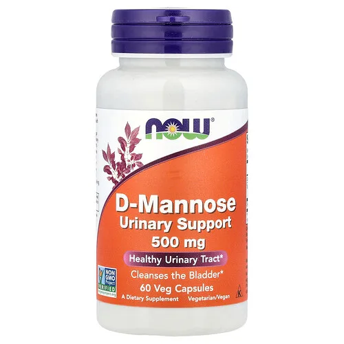 NOW Foods, D-manosa, 500 mg, 60 cápsulas vegetales
