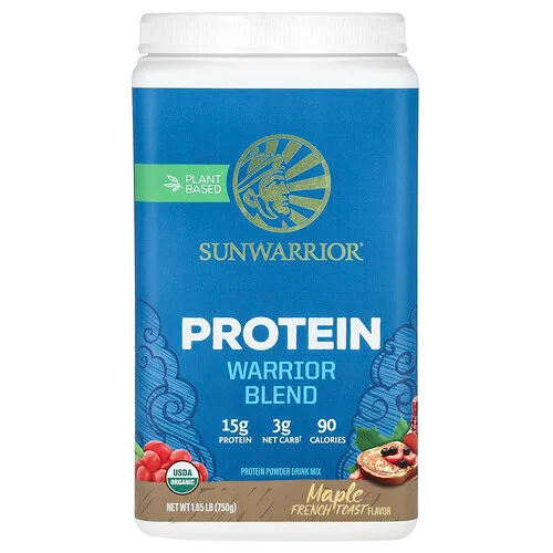 Sunwarrior, Warrior Blend, Proteína, Tostada francesa con arce, 750 g (1,65 lb)