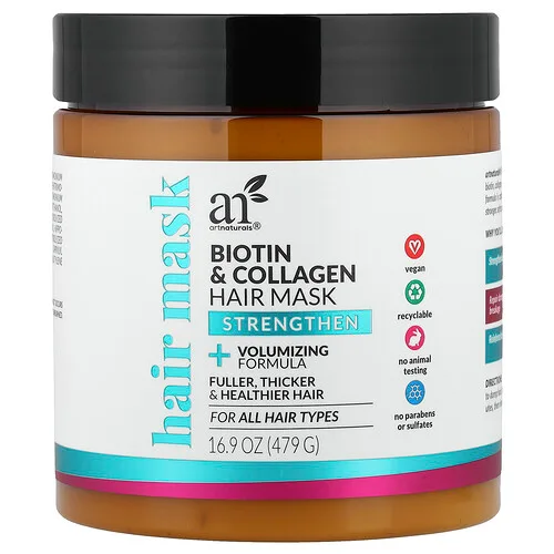 artnaturals, Mascarilla para el cabello con biotina y colágeno, Para todo tipo de cabello, 479 g (16,9 oz)