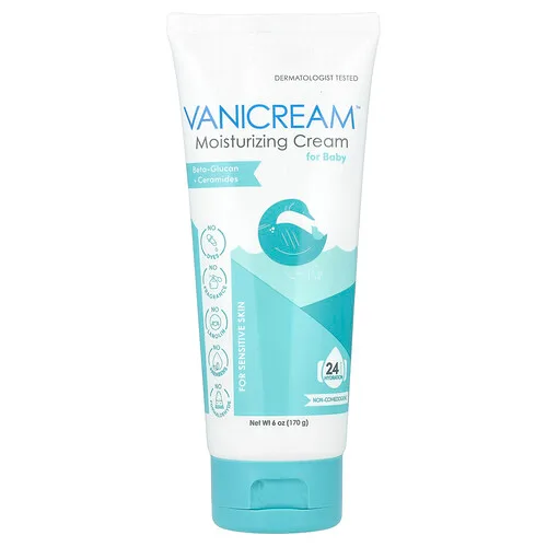 Vanicream, Crema humectante, Para bebés, Para piel sensible, Sin fragancia, 170 g (6 oz)