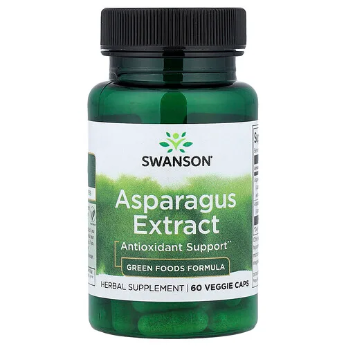 Swanson Vitamins, Extracto de espárrago, 60 cápsulas vegetales