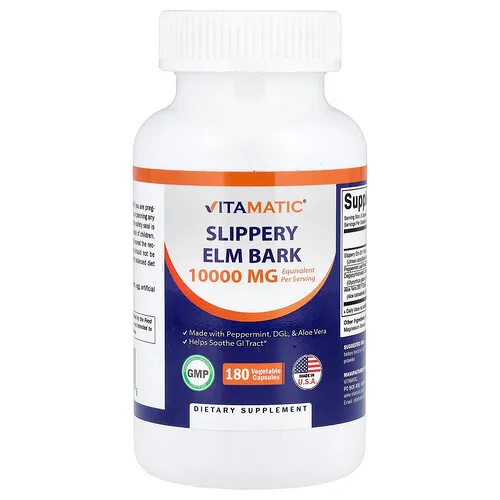 Vitamatic, Corteza de olmo rojo, 180 cápsulas vegetales