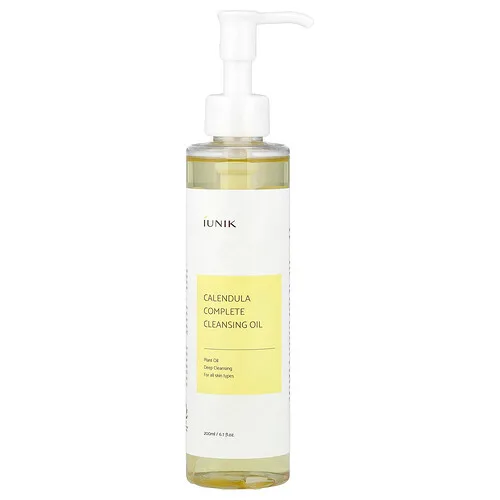 iUNIK, Aceite de limpieza completo, Para todo tipo de piel, Caléndula, 200 ml (6,7 oz. líq.)