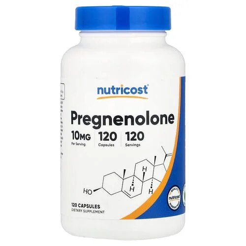 Nutricost, Pregnenolona, 10 mg, 120 cápsulas