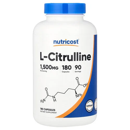 Nutricost, L-citrulina, 180 cápsulas (750 mg por cápsula)