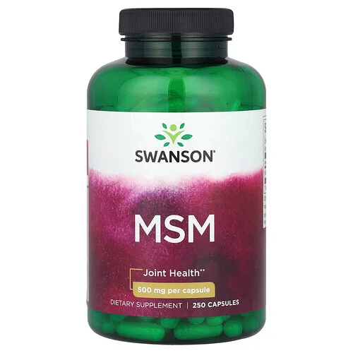 Swanson Vitamins, MSM, 500 mg, 250 cápsulas