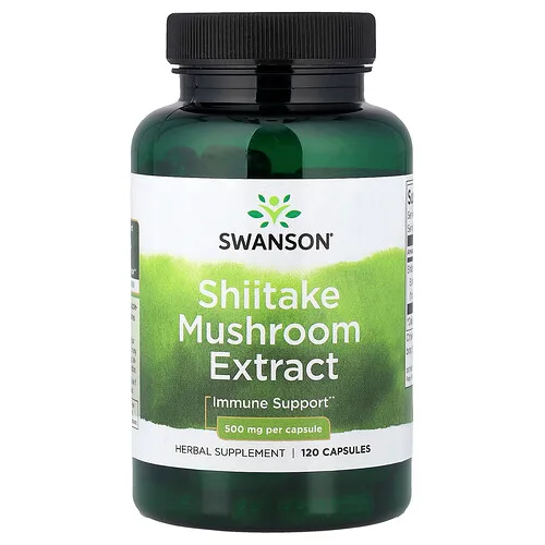 Swanson Vitamins, Extracto de hongo shiitake, 500 mg, 120 cápsulas