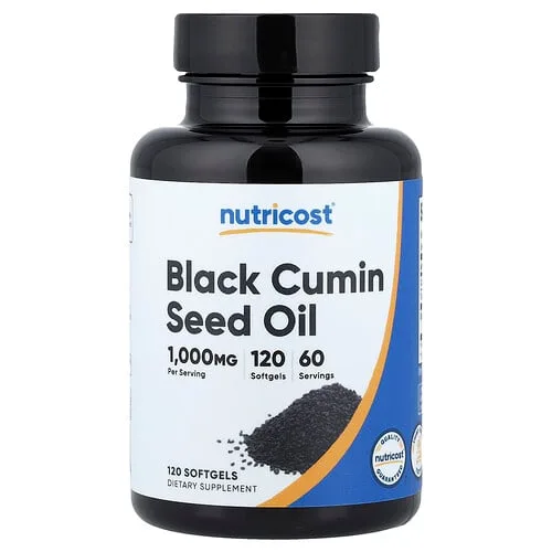 Nutricost, Aceite de semilla de comino negro, 120 cápsulas blandas (500 mg por cápsula blanda)