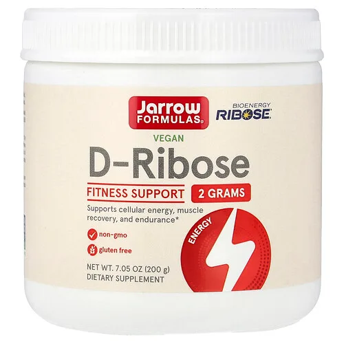 Jarrow Formulas, D-ribosa vegana, 200 g (7,05 oz)