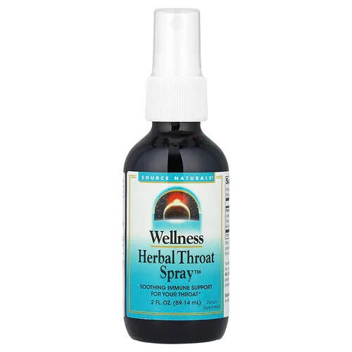 Source Naturals, Wellness, aerosol a base de hierbas para la garganta, 2 fl oz (59.14 ml)