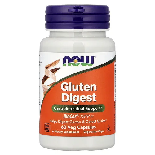 NOW Foods, Gluten Digest, Refuerzo gastrointestinal, 60 cápsulas vegetales