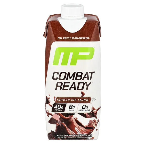 MusclePharm, Batido de proteína Combat Ready™, Ganache de chocolate, 500 ml (17 oz. líq.)