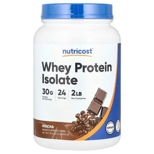 Nutricost, Aislado de proteína de suero de leche, Moca, 907 g (2 lb)