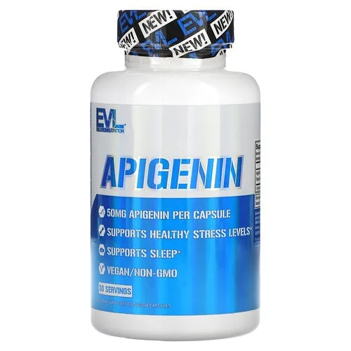 EVLution Nutrition, Apigenina, 50 mg, 30 cápsulas vegetales